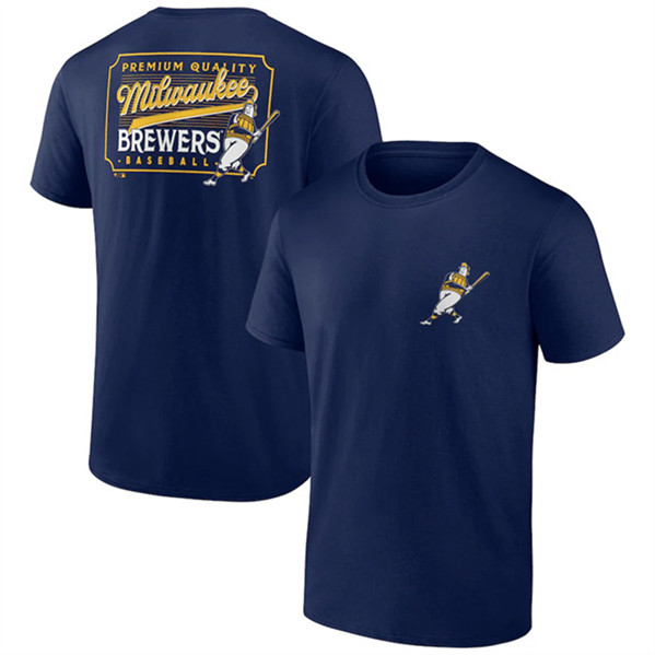 Men's Milwaukee Brewers Navy Iconic Bring It T-Shirt